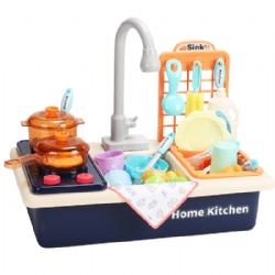 wooden montessori 28-Piece Children's Simulation Dishwasher Toy Set