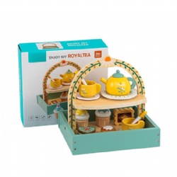 wooden montessori Artistic afternoon tea set toys