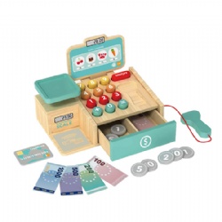 wooden montessori Children's Play Money Coin Bank Toy