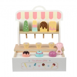 wooden montessori Ice Cream Cake Display Stand Pretend Play Toy