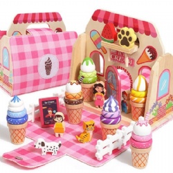 wooden montessori Ice Cream Role-Playing Toy