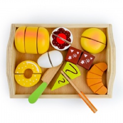 wooden montessori Kids' Pretend Play Baking Cutting Toy Set