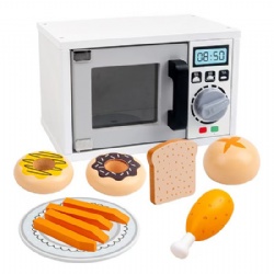 wooden montessori Kids' Pretend Play Microwave Toy