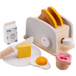 wooden montessori Monet Grey Bread Maker Pretend Play Set‌