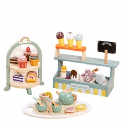 wooden montessori  Afternoon Tea Assortment Pretend Play Toy