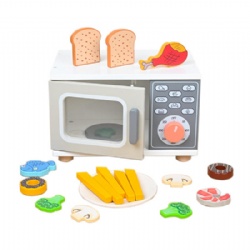 wooden montessori Microwave Pretend Play Educational Toy