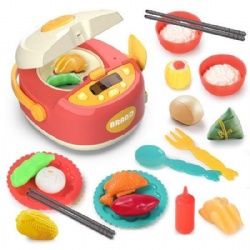 wooden montessori Spray Rice Cooker Pretend Play Toy