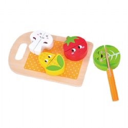 wooden montessori  Vegetable Cutting Playset