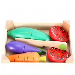 wooden montessori  Vegetable Cutting Playset