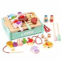 wooden montessori  Wooden Barbecue Pretend Play Set