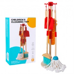 wooden montessori  Wooden Cleaning Tool Toy
