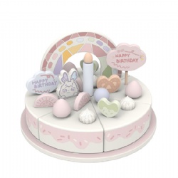 wooden montessori  White peach cheesecake toys