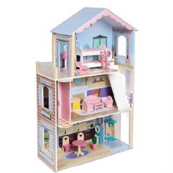 wooden montessori  Wooden Three-Floor Dollhouse Role-Play Toy‌