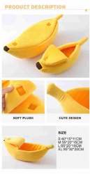 Amazon Hot Sale Cute Yellow Banana Pet Bed