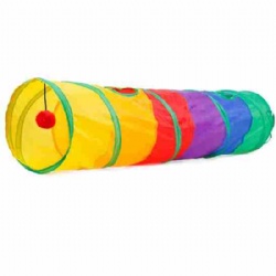 DIY Cat Toys Play Tunnel, Foldable Hideaway Pet Crinkle Tunnel with Ball Wholesale