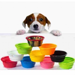 Multi-Purpose Outdoor Pet Water Food Folding Bowl Dispenser