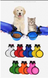 2 in 1 Portable Bottle Pet Bowl Storage Container