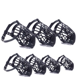 Strong Plastic Dogs Muzzle Basket Design Anti-Biting Pet Accessories