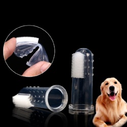 Transparent Liquid Silicone Pet Finger Toothbrush