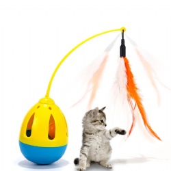 New Pet Supplies Cat Interactive Fun Fun Cat Stick Cat Supplies Feather Tumbler Cat Toys Tumbler Toy