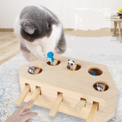 Training Pet Cat Wood Toy Cat Whack a Mole Toy