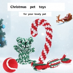 Pet Plush Chew Toys Christmas Santa Claus Whistle Toy