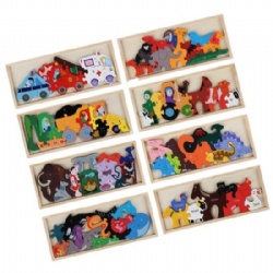 Wooden Animal Traffic 3D Puzzles
