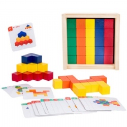Wooden Jigsaw Puzzle Space 3D Math Game