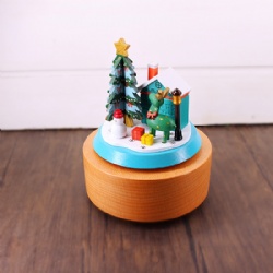 christmas wooden music box