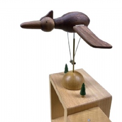 electrionic flying swan wooden music box