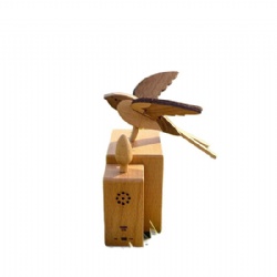 electrionic flying bird wooden music box